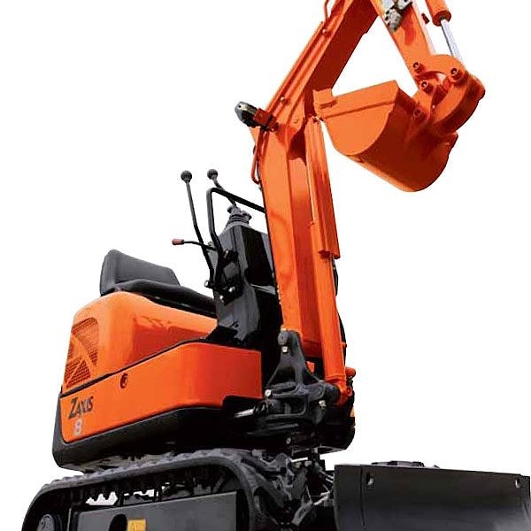 Мини-экскаватор Hitachi ZX 8-2 — вес 1,1 т. ковш 0,02 - 2 м³